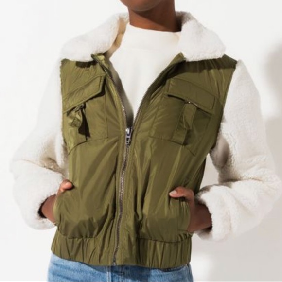 BLANK NYC Bomber Style Sherpa Jacket - Picture 6 of 10